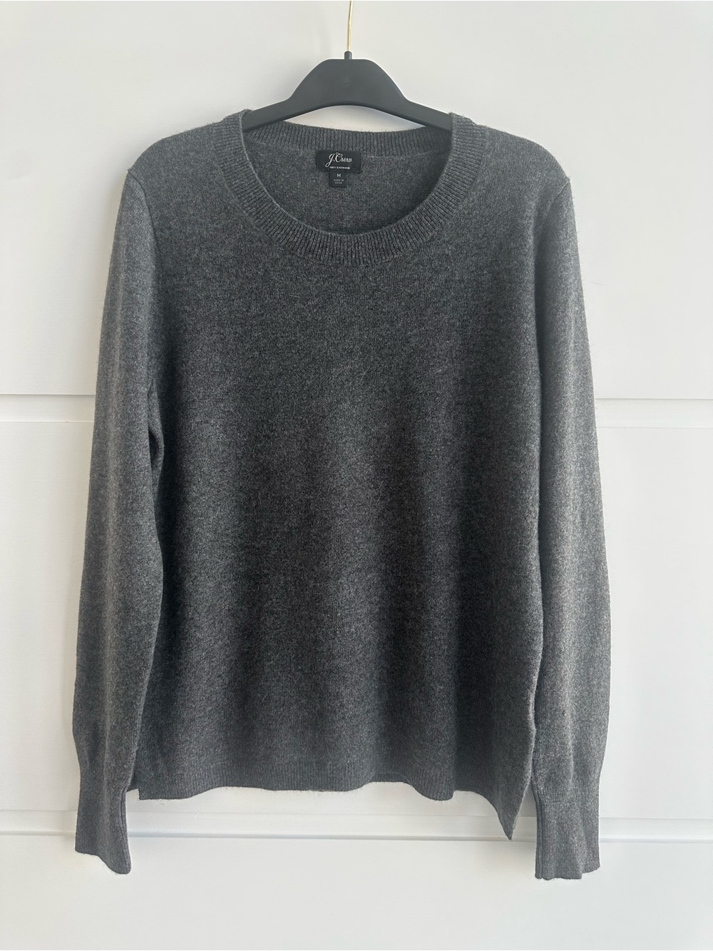 J Crew women’s Gray Cashmere Crewneck Sweater